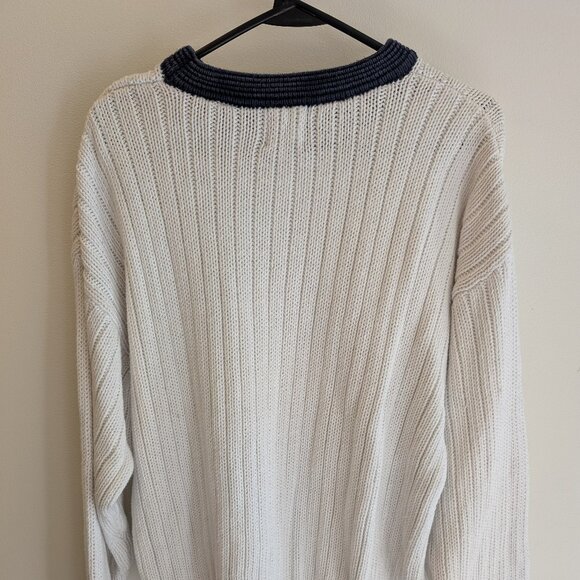 ⚓ GAP Nautical Knit Sweater – M White, Navy & Red - Picture 6 of 8